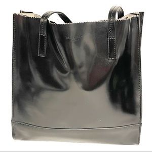 Kate Spade Large Black Patent Deep Tote Handbag